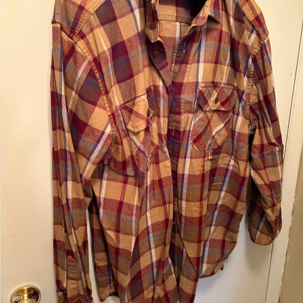 Pendleton Men's Plaid Shirt - Red, Blue, Tan